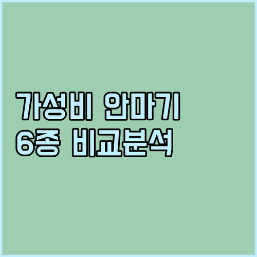 가성비 최고 안마기기 6종 비교분석.