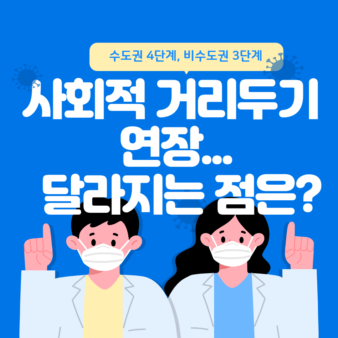  수도권 사회적 거리두기 4단계 연장.  9시 영업?