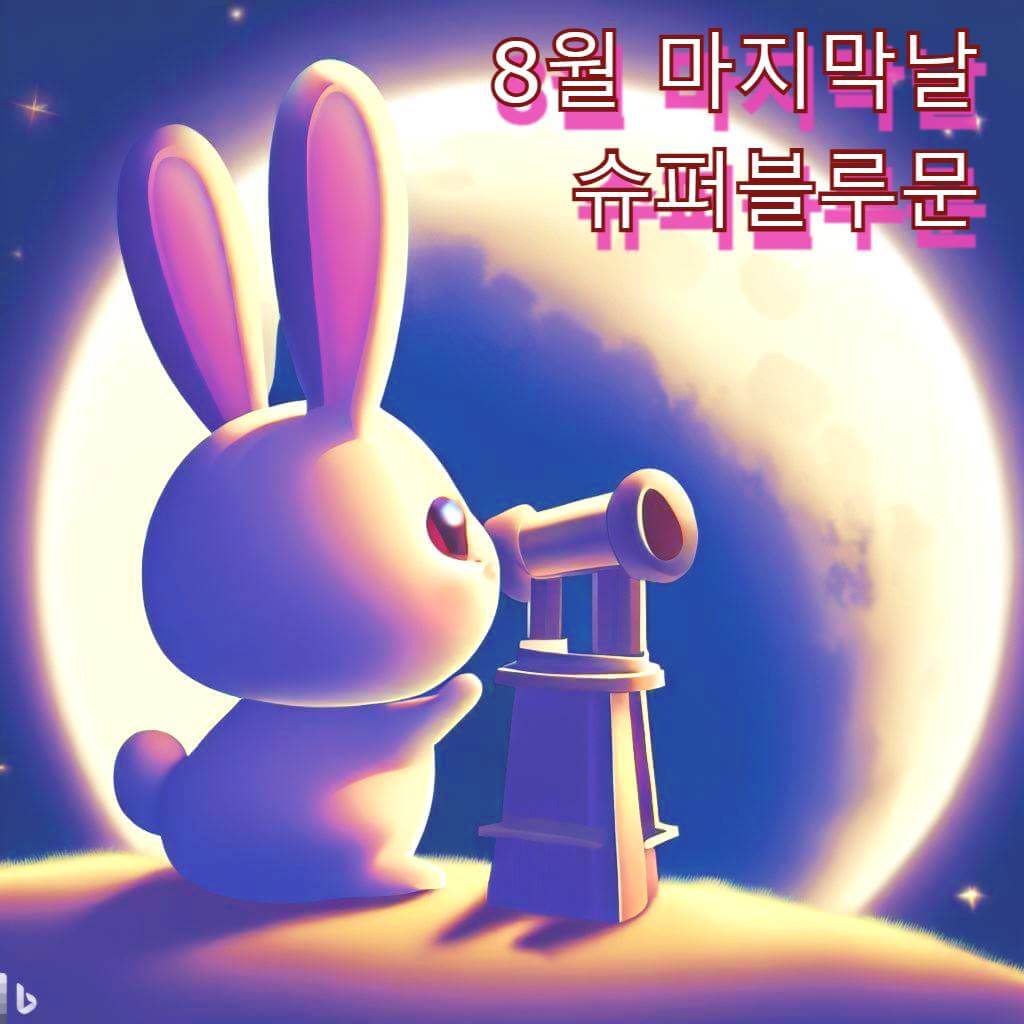  8월 마지막 날 슈퍼블루문 보러가자 체험행사 정보