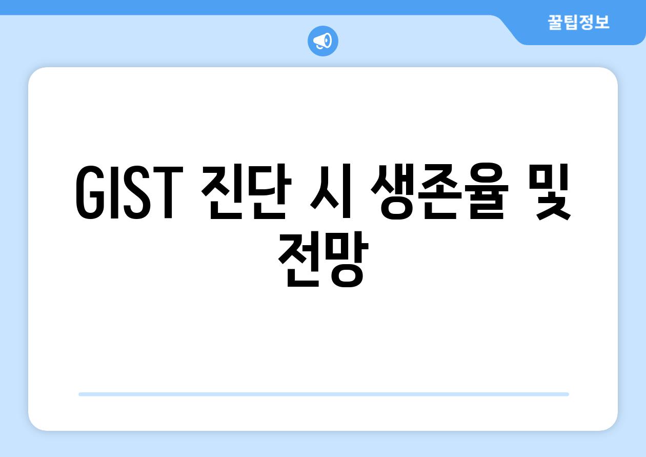 GIST 진단 시 생존율 및 전망