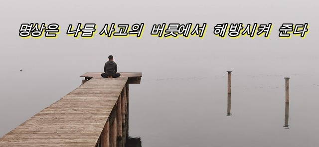  명상은 나를 사고의 버릇에서 해방시켜 준다.