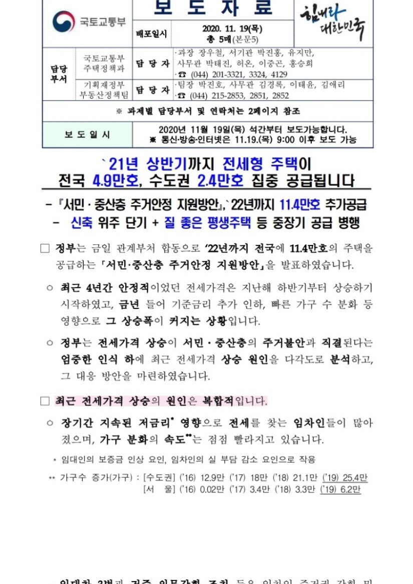  24번째 부동산 대책과 규제지역(부산,김포,파주) 보도원문