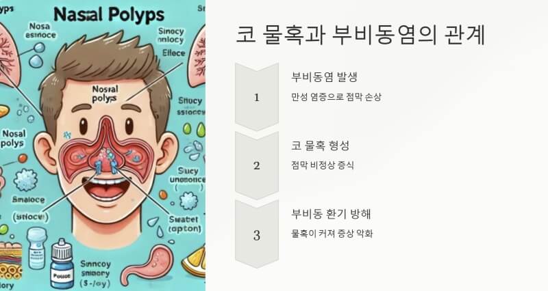 코 뭃혹과 부비동염의 관계 ppt이미지