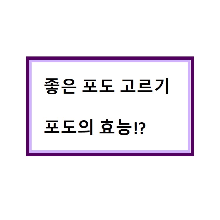  맛있는 포도 고르기와 효능