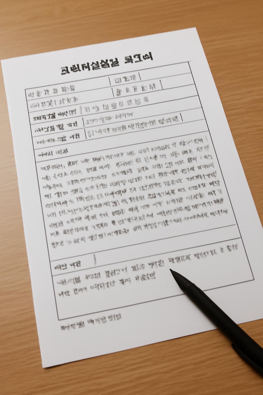 고등학생 교외체험학습 보고서