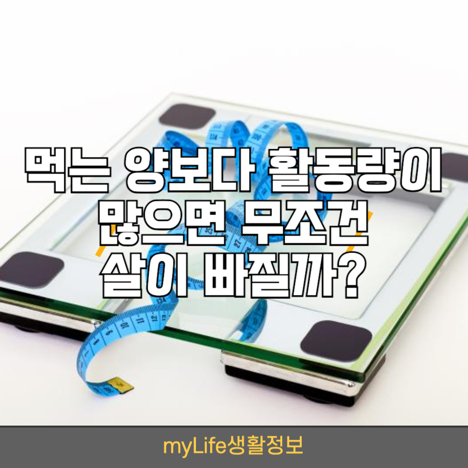 먹는 양보다 활동량이 많으면 무조건 살이 빠질까?