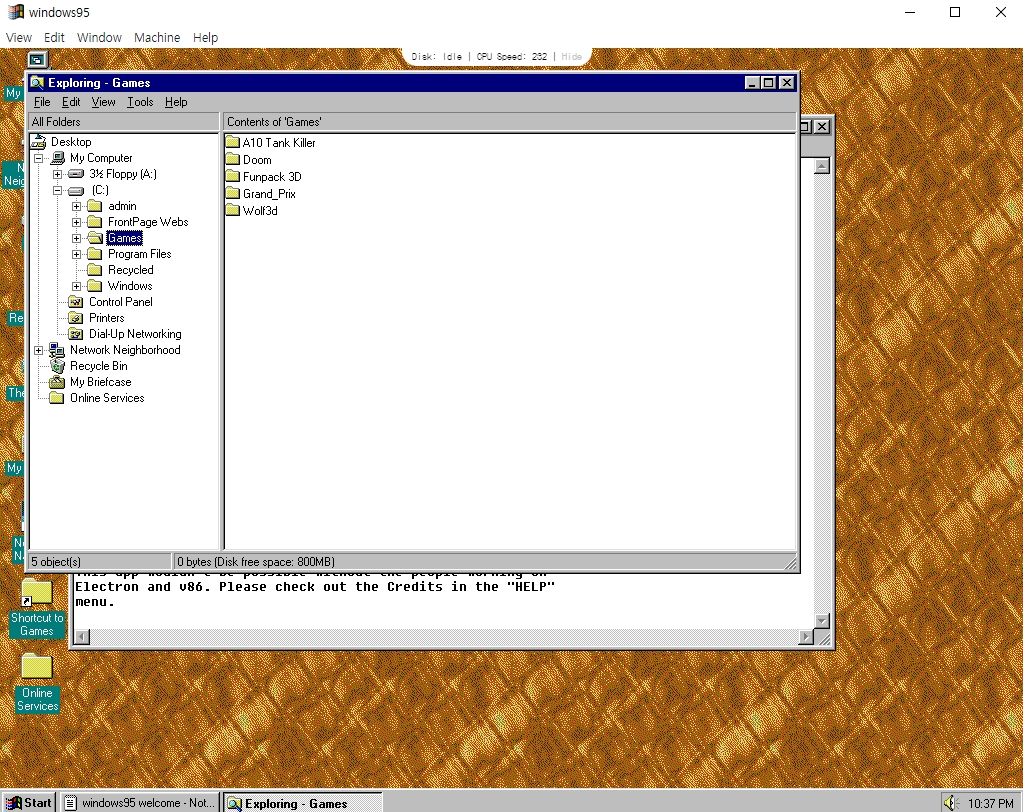 윈도우95를 Javascript 로 실행 사진 6