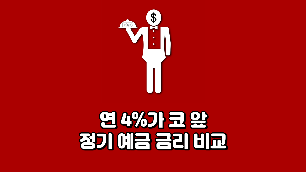  연 4%가 코 앞 정기 예금 금리 비교
