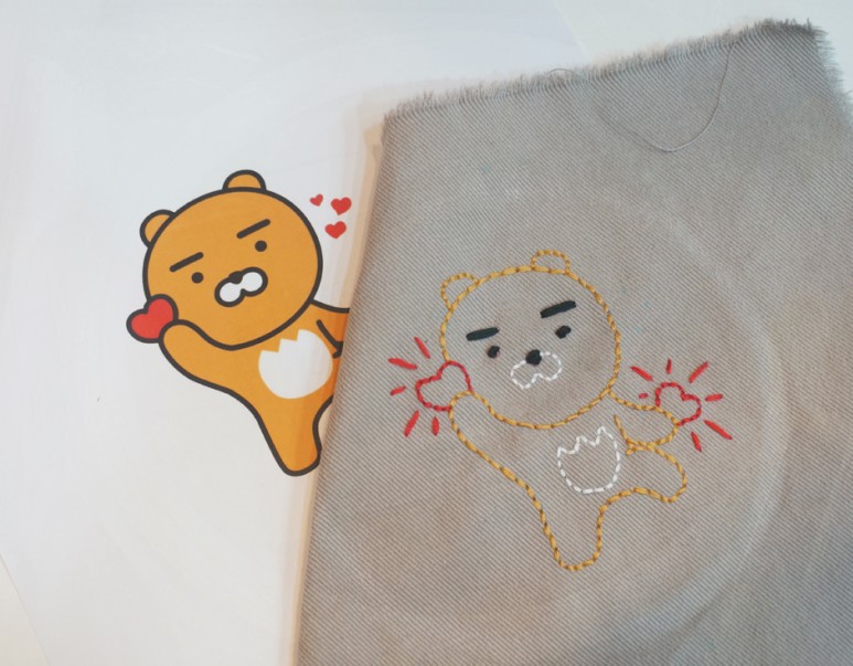 집에서 공부해요 프랑스자수실 받아서 5