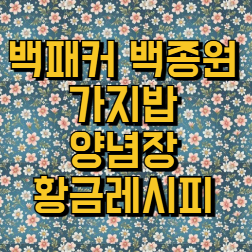 백종원 가지밥