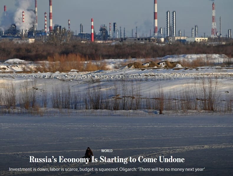 러시아 경제 장기 침체 가능성? Russia’s Economy Is Starting to Come Undone