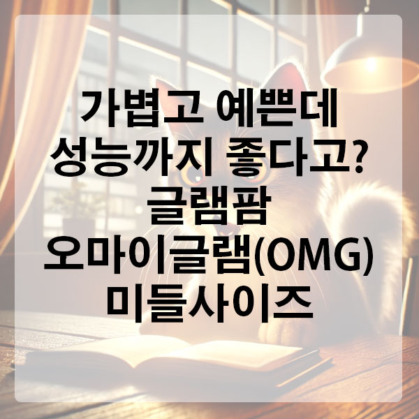 가볍고 예쁜데 성능까지 좋다고? 글램팜 오마이글램(OMG) 미들사이즈