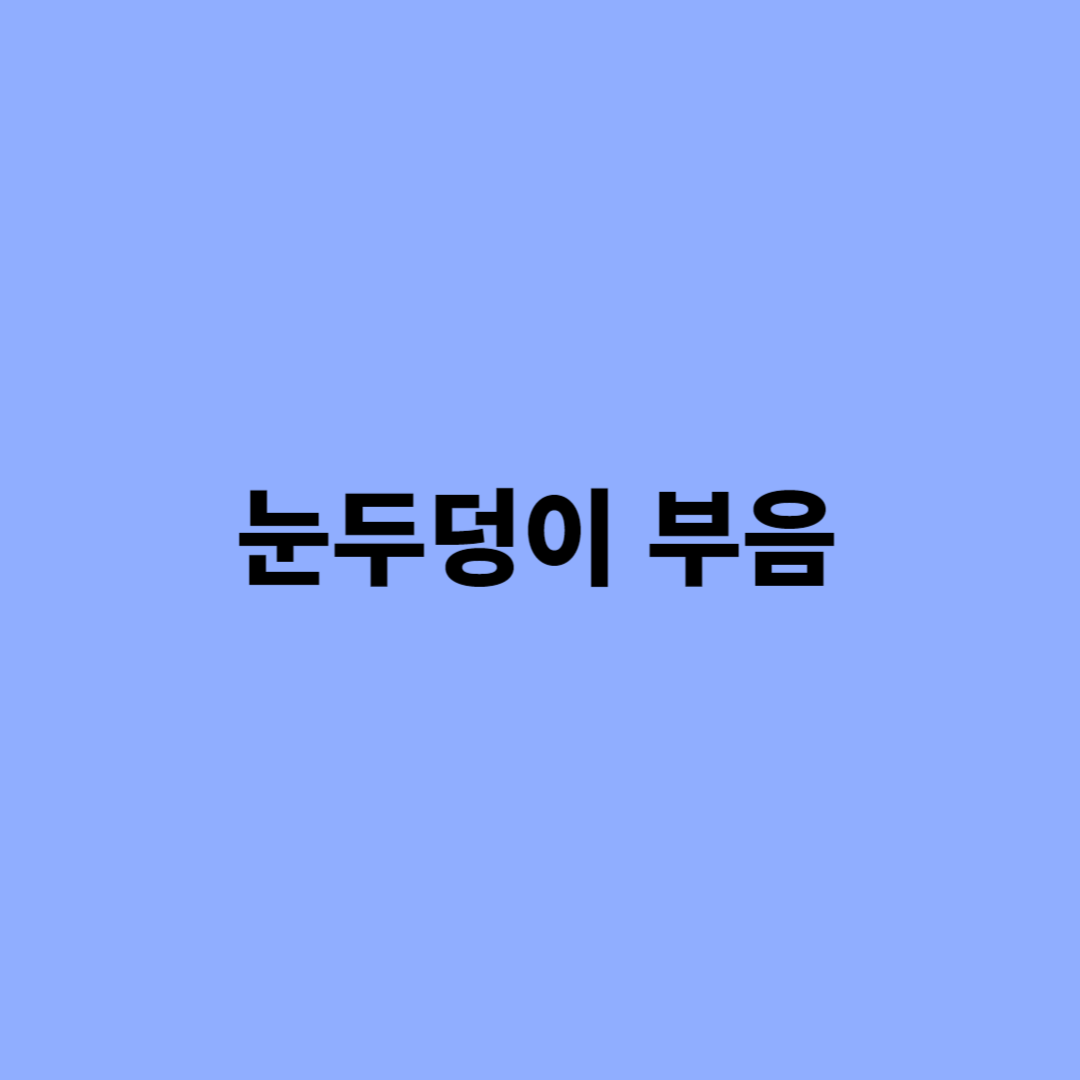 눈두덩이 부음