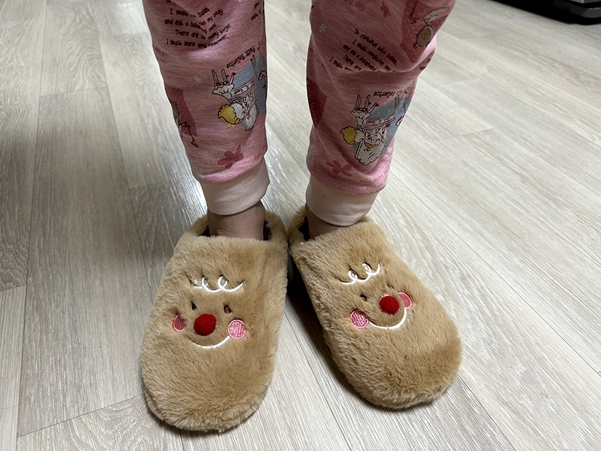 진저맨 슬리퍼 라이트브라운 키즈