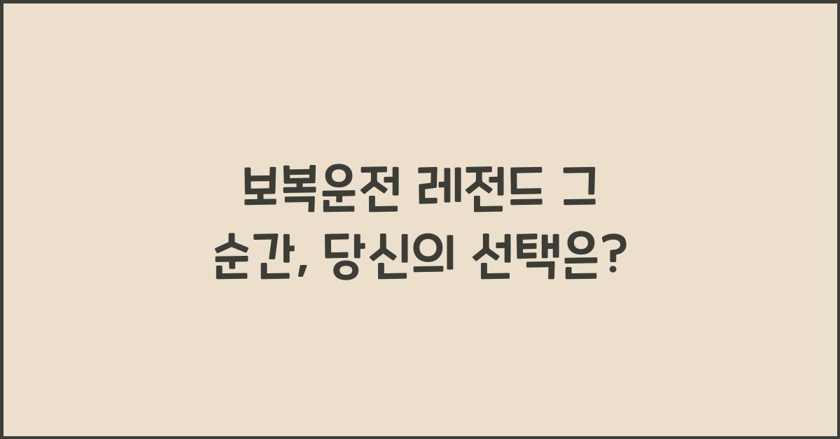 보복운전 레전드