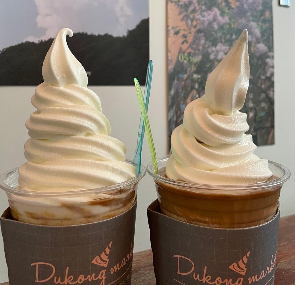 판교 H스퀘어 카페 <두콩상회> 직장인 카페추천 라떼 & 아이스크림 맛집!