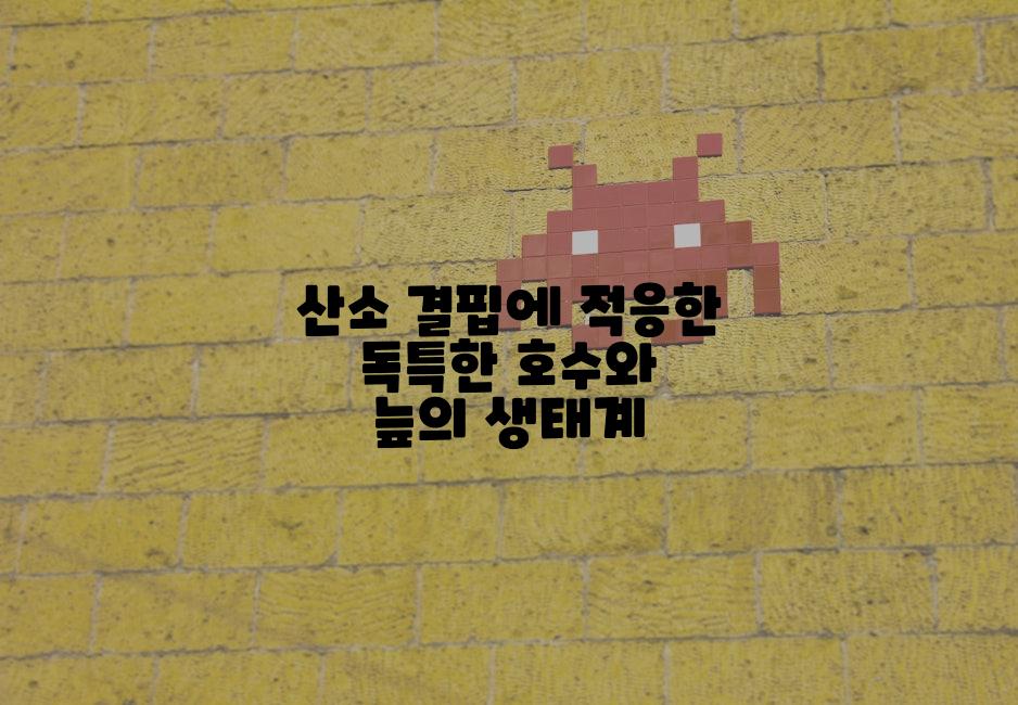 산소 결핍에 적응한 독특한 호수와 늪의 생태계
