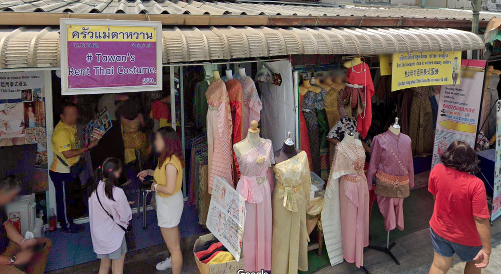 방콕 사원앞 옷가게