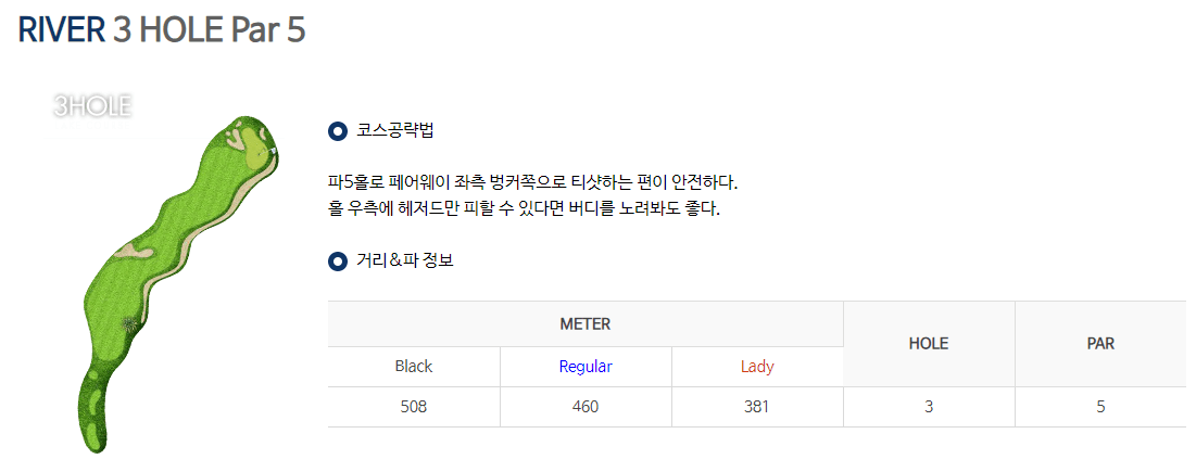 샤인빌파크 컨트리클럽 리버코스 3