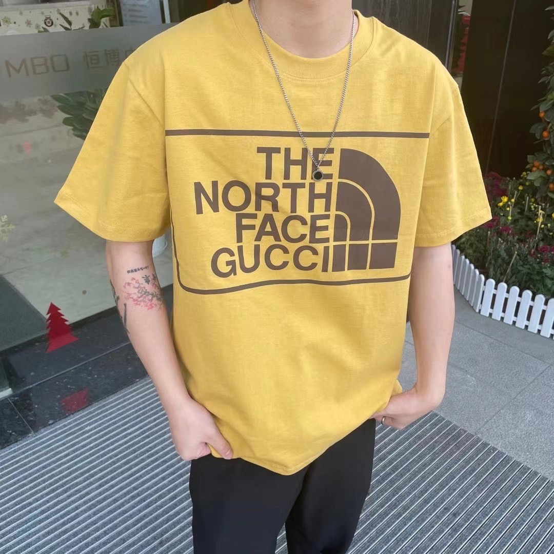  [GUCCI x THE NORTH FACE] 구찌 X 노스페이스 프린트 코튼 반팔 티셔츠