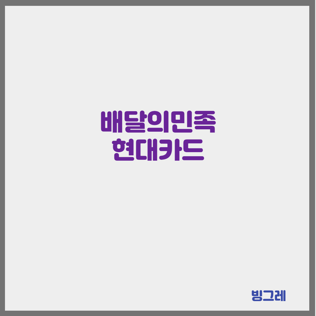 배달의민족 현대카드