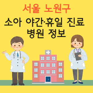 서울 노원구 야간 휴일 소아과 진료 병원 정보