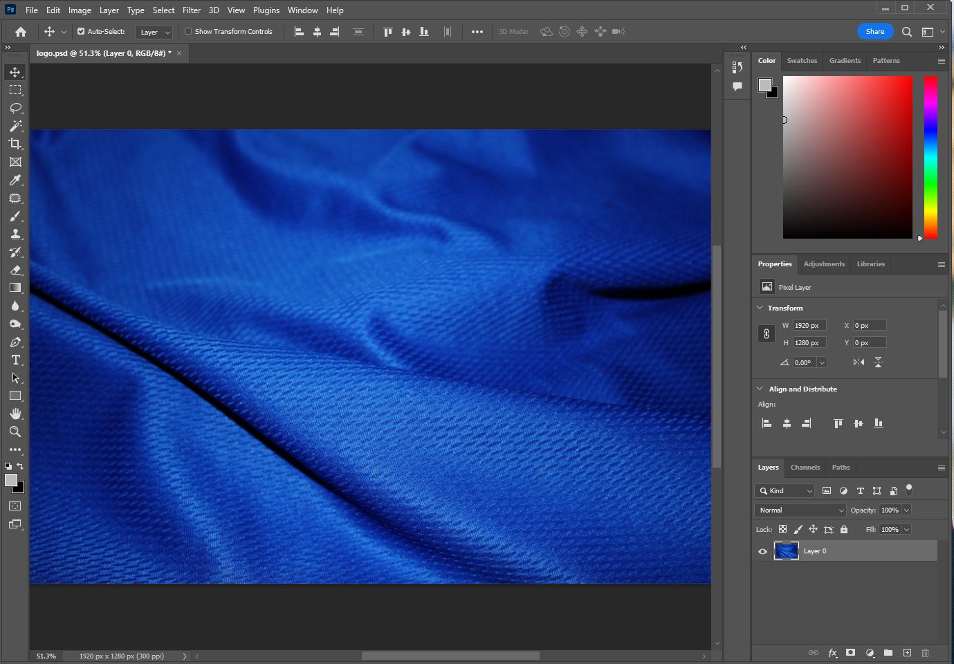 포토샵 레이어 1개 있는 사진