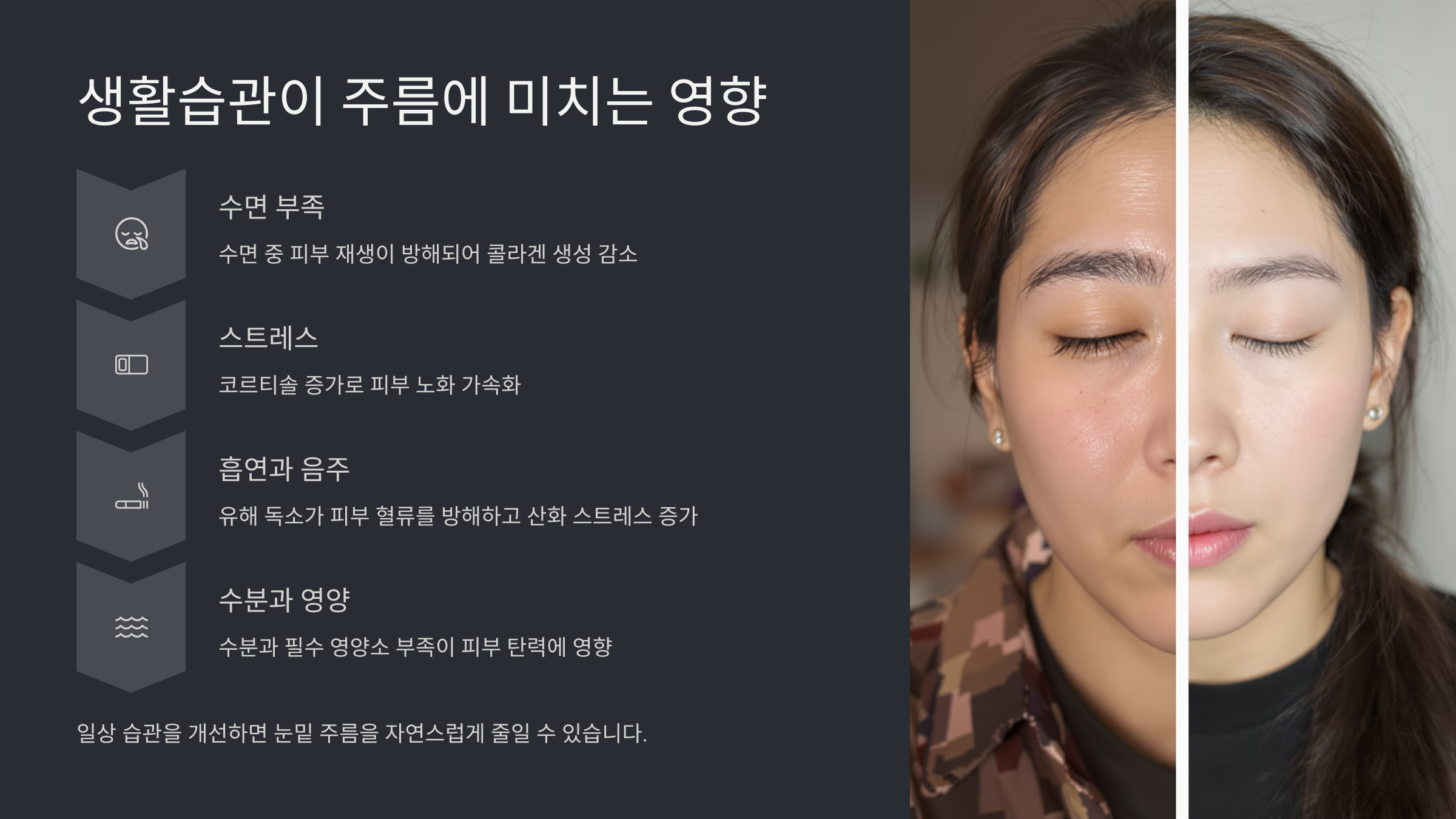 눈밑 주름 없애는 확실한 방법 7가지
