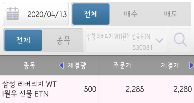 삼성 레버리지 wti원유 선물 etn 거래방법 [주식] 삼성 레버리지 WTI 11