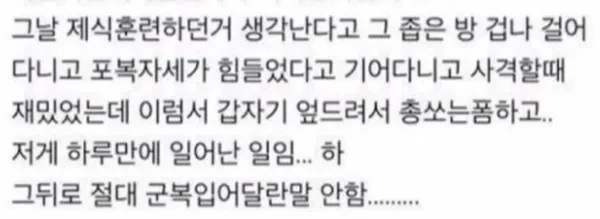 군복 판타지가 있었던 여자가 남친과 즐기던 도중 일어난 일 5