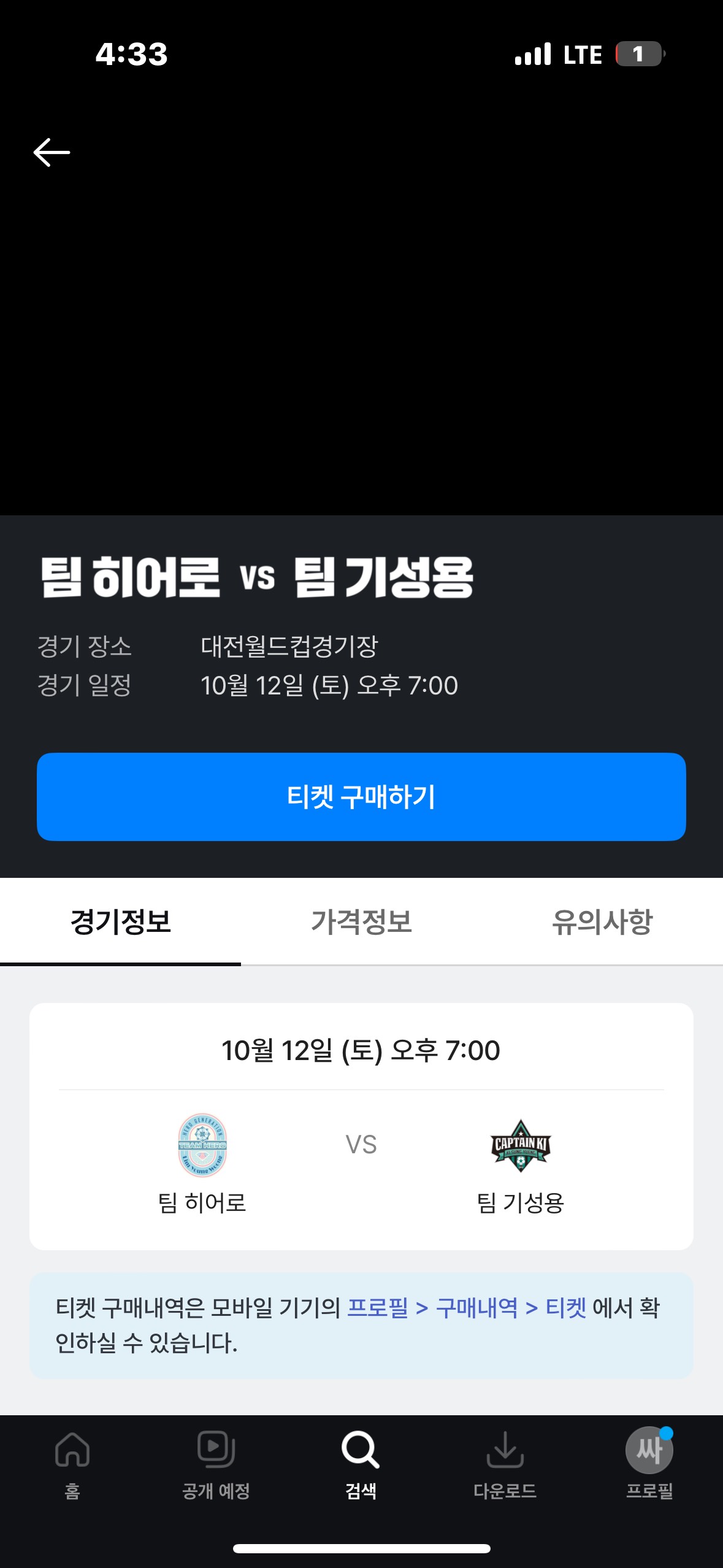 임영웅,기성용 축구경기