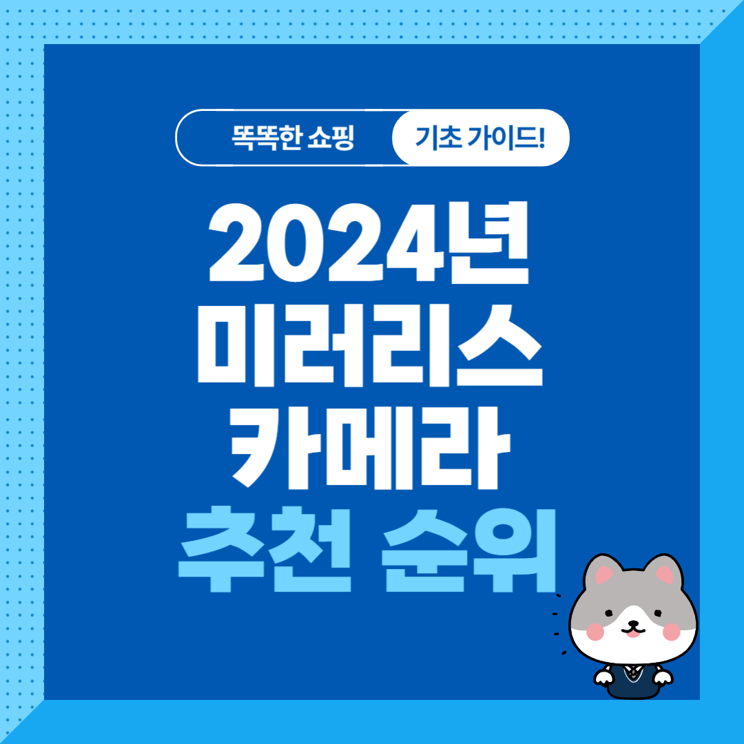 2024년 미러리스 카메라 추천 순위 비교