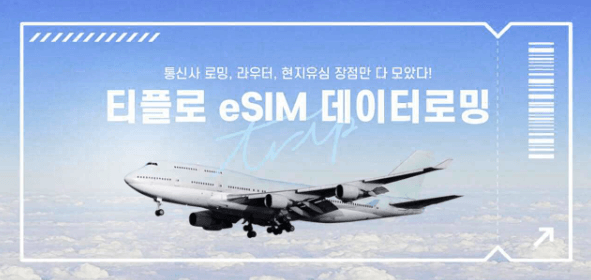  티플로 eSIM 로밍 장점 및 요금 정리