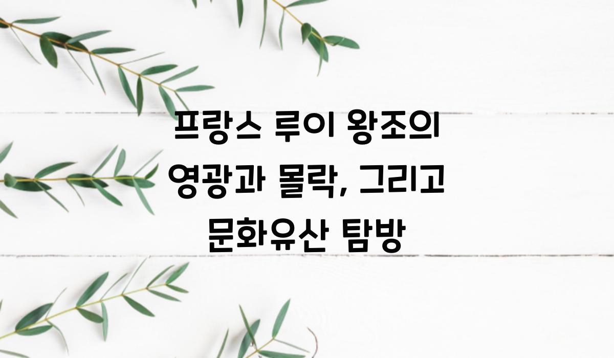 프랑스 루이 왕조