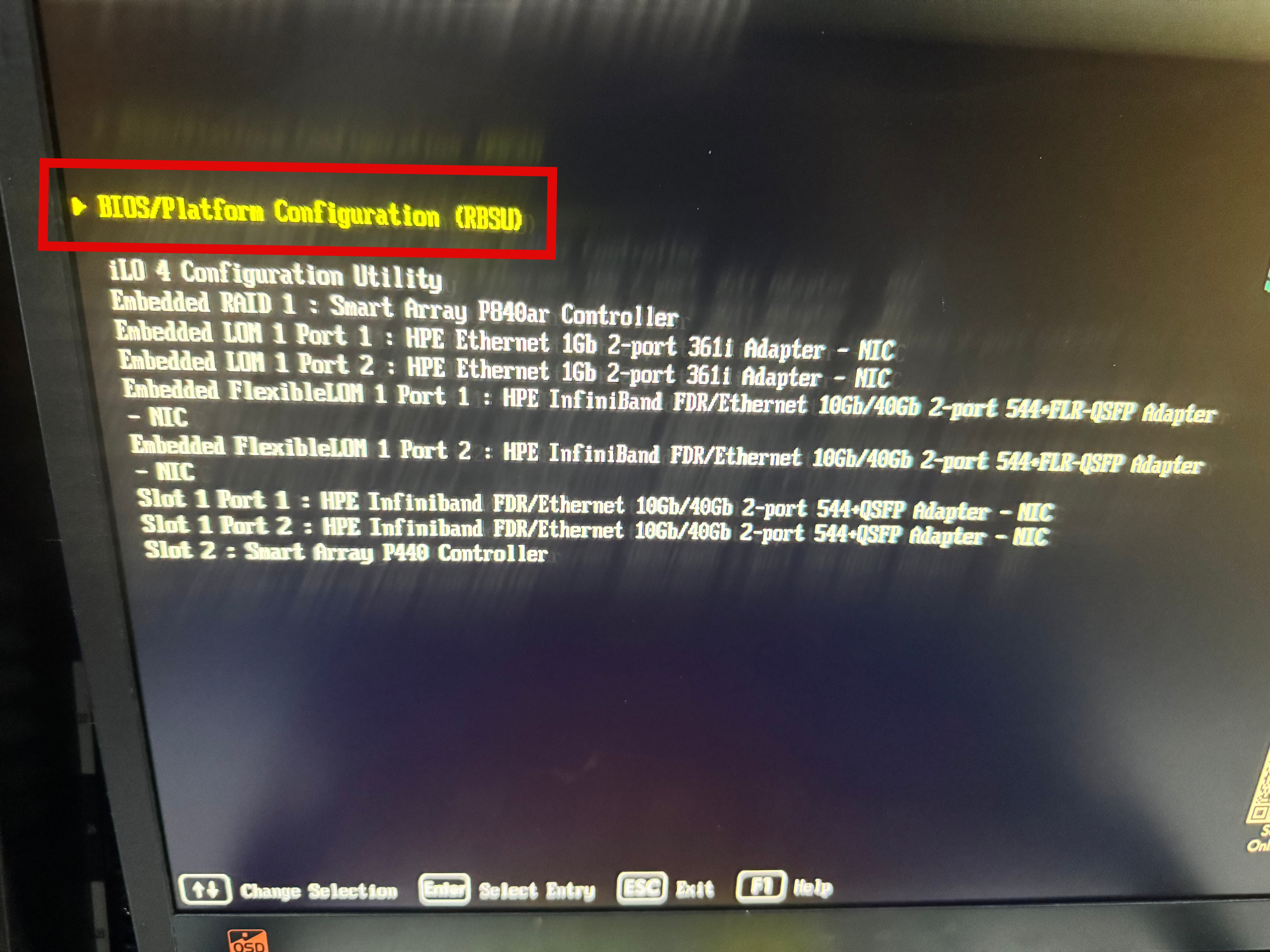 HP 서버 BIOS/Platfore Configuration (RBSU)