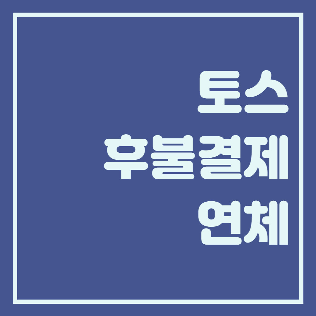  토스 후불결제 연체 한도 현금화 쿠폰결제