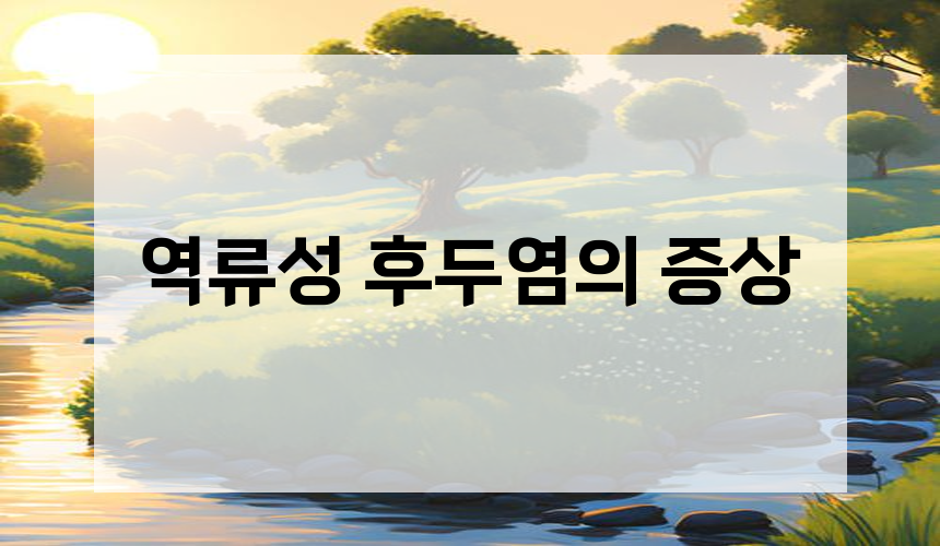 역류성 후두염의 증상