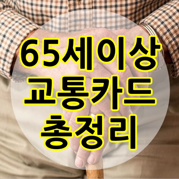  65세이상 교통카드 꿀정보