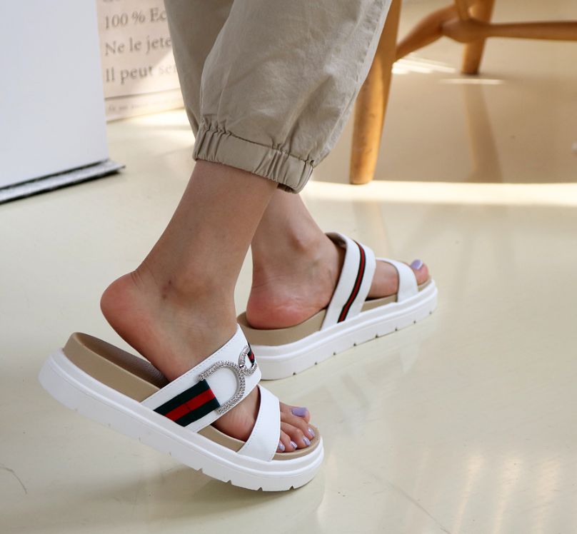  투 밴딩 5cm 슬리퍼