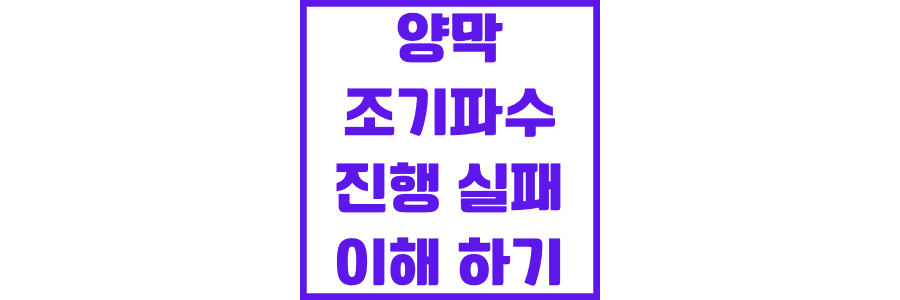 양막-조기-파수와-진행-실패