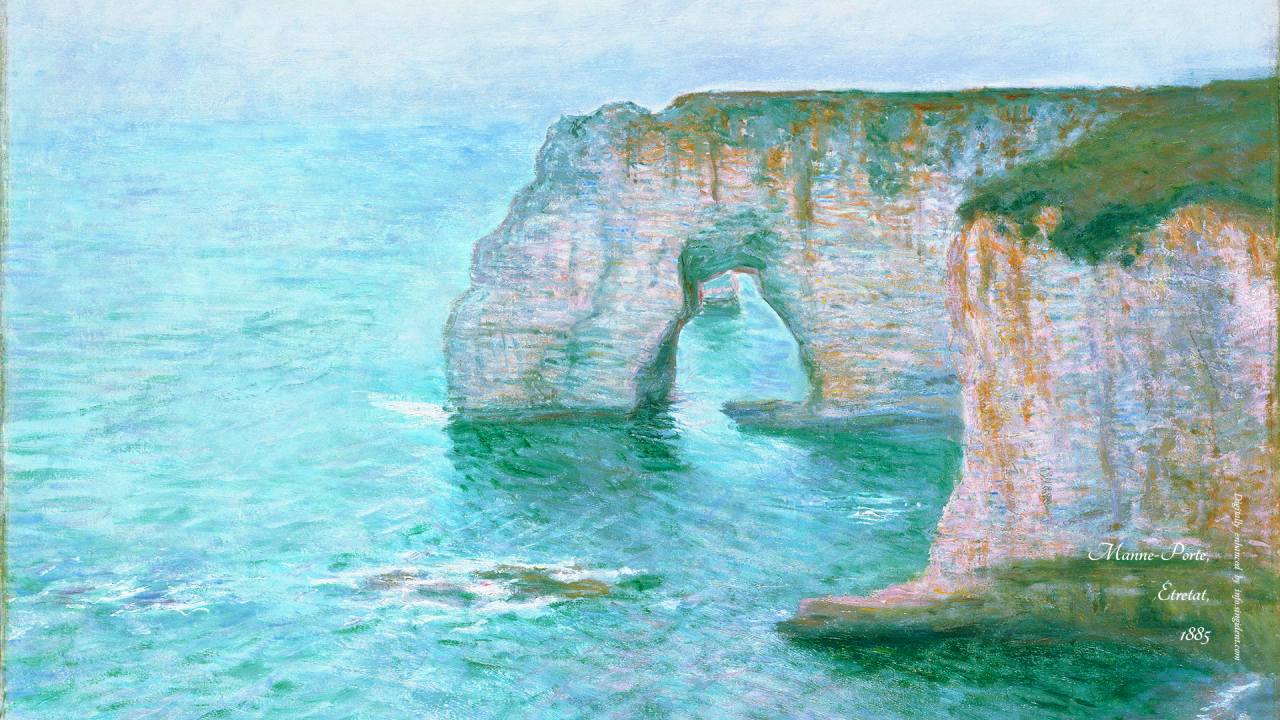 08 만포르트 에트르타 C - Claude Monet 명화배경화면