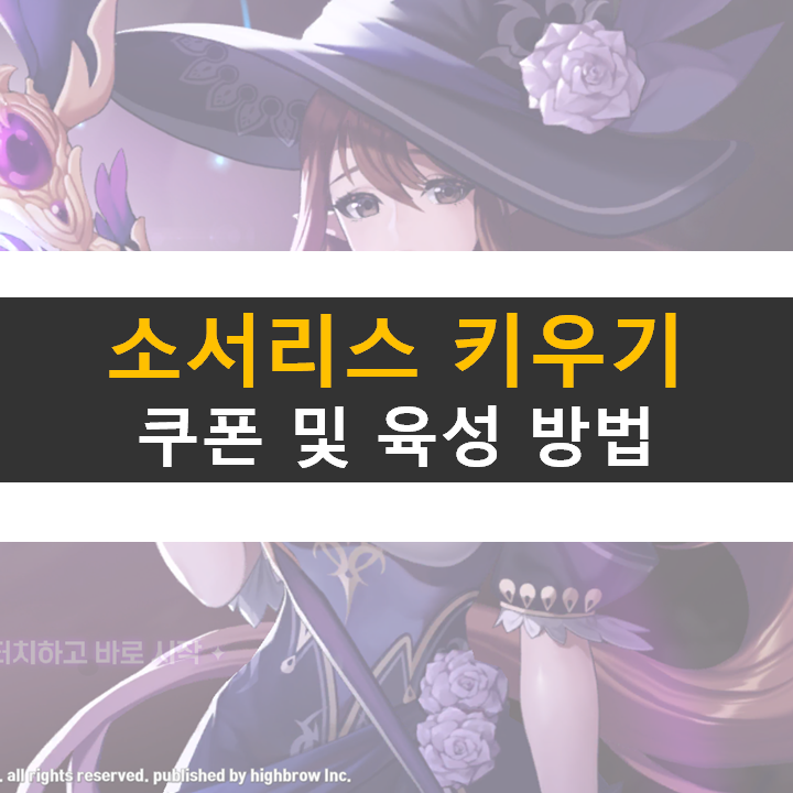  소서리스 키우기 쿠폰과 육성 공략