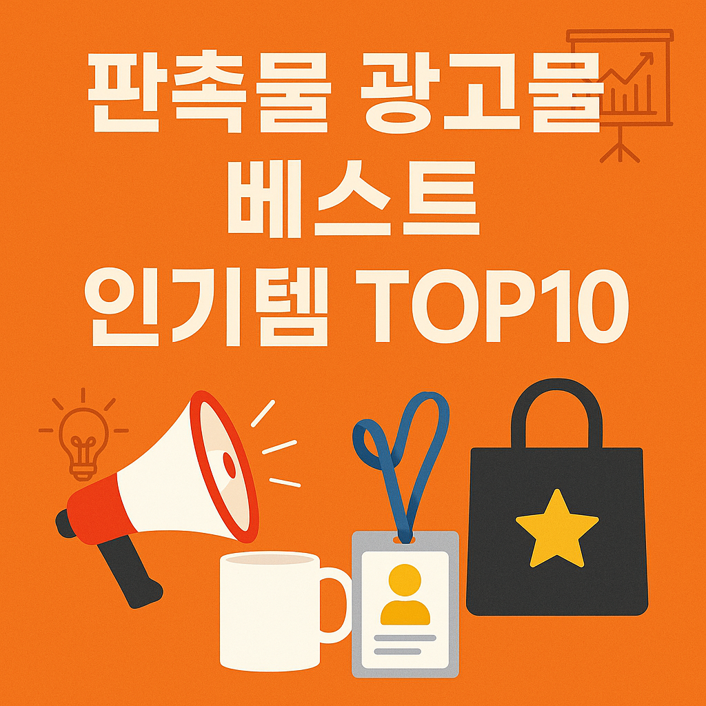판촉물 광고물 베스트 인기템 TOP10 – 2025년 기업 매출을 올리는 비결은 바로 이것!