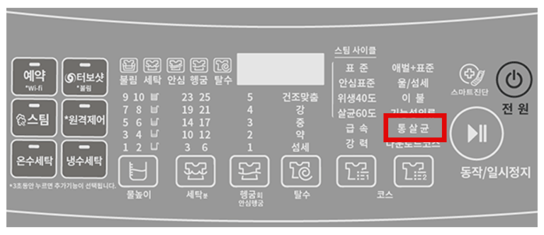 LG 통돌이 세탁기 통세척/통살균