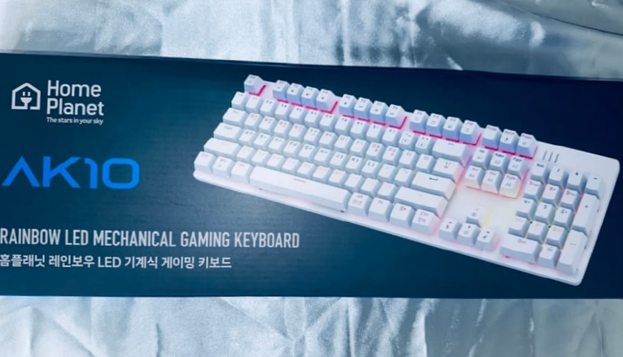 홈플래닛 레인보우 LED 기계식 게이밍 키보드 AK10 1