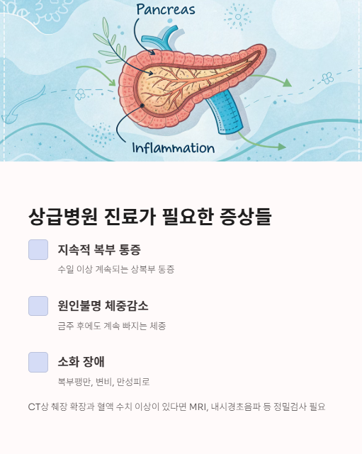 상급병원 진료가 필요한 증상들