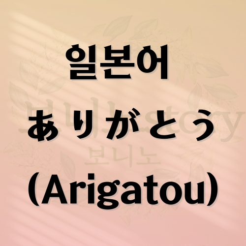 일본어-고마워-사진