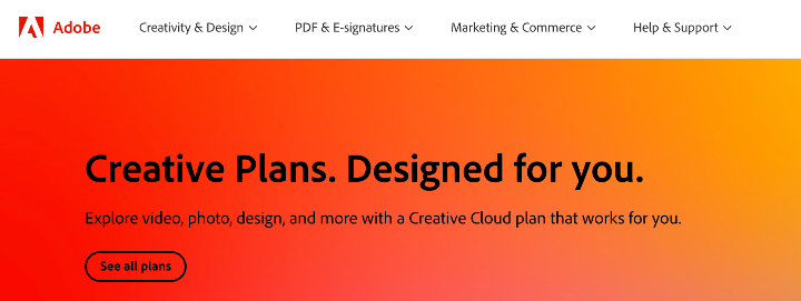 adobe homepage