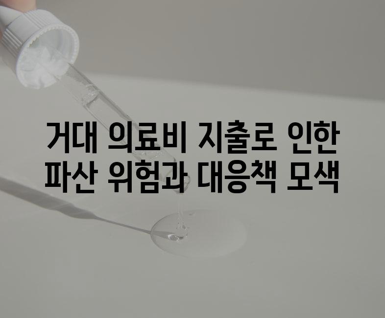 거대 의료비 지출로 인한 파산 위험과 대응책 모색