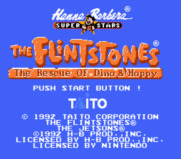  NES ROMS - The Flintstones The Rescue of Dino & Hoppy (EUROPE / 유럽판 롬파일 다운로드)